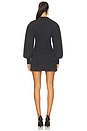 view 3 of 4 Fleece Long Sleeve Mini Dress in Faded Black