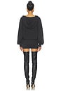 view 4 of 4 Hoodie Mini Dress in Faded Black
