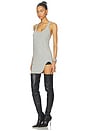 view 2 of 3 Tank High Slit Mini Dress in Melange Grey
