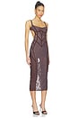 view 3 of 4 VESTIDO MIDI in Brown