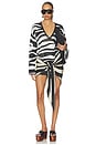 view 1 of 3 ROBE in White & Black