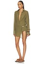 view 2 of 4 Shirt Mini Dress in Military Green