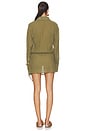 view 3 of 4 Shirt Mini Dress in Military Green