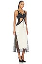 view 2 of 4 Cut Out Lace Midi Dress in Black & Ivory