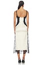 view 3 of 4 Cut Out Lace Midi Dress in Black & Ivory