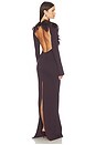 view 1 of 4 Long Feather Gown in Dark Brown