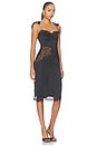 view 2 of 3 Bodycon Lace Midi Dress in Black