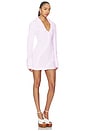 view 2 of 4 Shirt Mini Dress in White & Pink