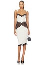 view 1 of 3 VESTIDO MIDI in White & Black