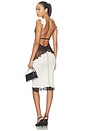 view 3 of 3 VESTIDO MIDI in White & Black