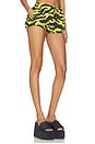 view 2 of 6 Zebra Mini Short in Black & Yellow