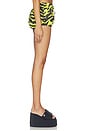 view 3 of 6 Zebra Mini Short in Black & Yellow
