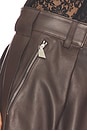 view 6 of 6 Baggy Leather Pant in Dark Brown