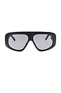 view 1 of 3 Milano Sunglasses in Black, Silver, & Grey