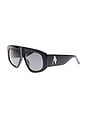 view 2 of 3 Milano Sunglasses in Black, Silver, & Grey
