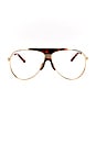 view 1 of 3 Aviator Optical Eyeglasses in Yellow Gold & T-shell