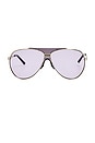 view 1 of 3 Amelia Sunglasses in Silver & Purple
