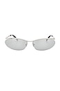 view 1 of 3 GAFAS DE SOL CHARLOTTE in Matt Silver & Silver Mirror