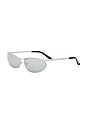 view 2 of 3 GAFAS DE SOL CHARLOTTE in Matt Silver & Silver Mirror