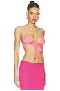 view 2 of 4 Bow Lace Bra in Pink