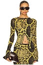 view 1 of 4 Python Cardigan in Yellow & Black