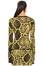 view 3 of 4 Python Cardigan in Yellow & Black