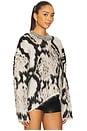 view 2 of 5 Brushed Python Sweater in White & Black