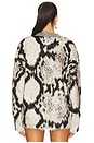 view 4 of 5 Brushed Python Sweater in White & Black