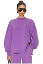 view 1 of 6 Side Slit Sweatshirt in Purple
