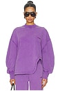 view 2 of 6 Side Slit Sweatshirt in Purple