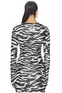 view 3 of 4 Zebra Cardigan in White & Black