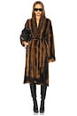 view 1 of 3 Long Coat in Brown Shades