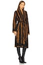 view 2 of 3 Long Coat in Brown Shades