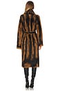 view 3 of 3 Long Coat in Brown Shades