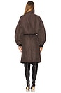 view 3 of 3 Long Coat in Brown