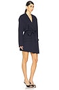 view 2 of 3 Long Coat in Navy Blue