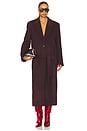 view 1 of 4 Long Coat in Burgundy