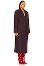 view 2 of 4 Long Coat in Burgundy