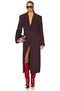 view 4 of 4 Long Coat in Burgundy