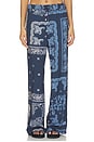 view 1 of 6 Paisley Long Pant in Degrade Blue