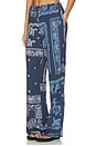 view 3 of 6 Paisley Long Pant in Degrade Blue