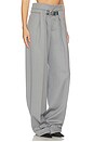 view 2 of 6 Long Belted Pant in Grey