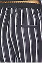 view 6 of 6 Striped Poplin Pant in White & Navy Blue