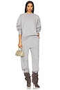 view 5 of 6 Long Pant in Melange Grey & Beige