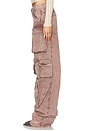 view 3 of 6 Wide Leg Cargo Pant in Washed Mauve