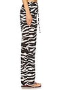 view 3 of 6 Zebra Printed Long Pant in White & Black