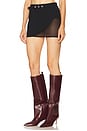 view 3 of 6 High Cut Mini Skirt in Black