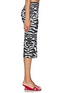 view 3 of 6 Midi Zebra Skirt in White & Black
