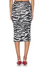 view 4 of 6 Midi Zebra Skirt in White & Black