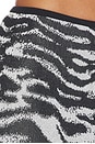 view 6 of 6 Midi Zebra Skirt in White & Black